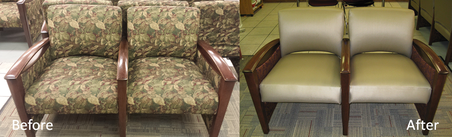Loveseat before and after