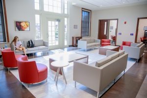 Seating area in Hewson Hall